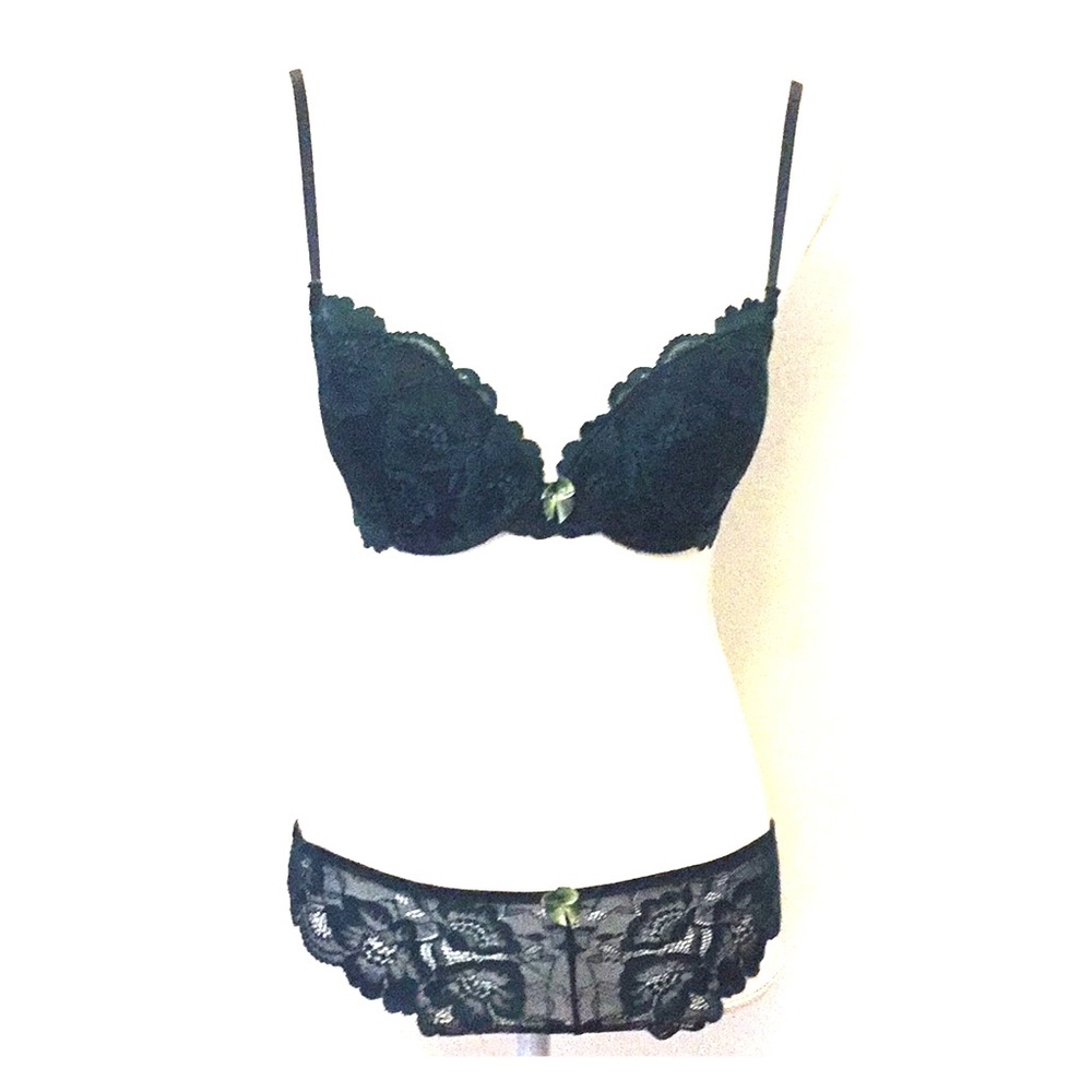 Blush lace bra and thong set